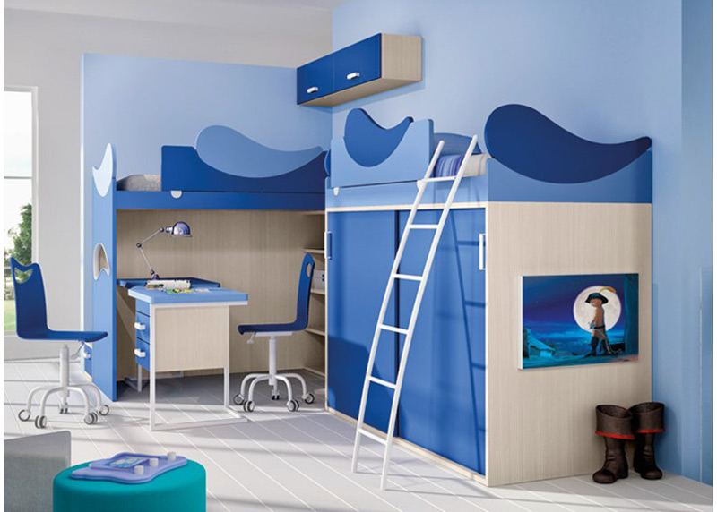 Letti a soppalco per bambini piccoli: mobili per bambini letto a ... Letti per bambini salvaspazio